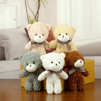 En gros, Mini ours en peluche avec nœud papillon à carreaux, breloque de sac, cadeau de mariage et de fête