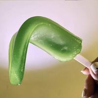 Glace virale en forme de langue saveur pomme, sucette glacée en gelée verte