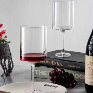 Copa de Vino de Cristal Cilíndrica Cuadrada, Copa de Vino Tinto de Lados Rectos, Copas de Vino Modernas - Product Image 6