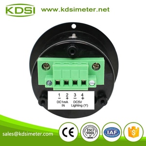 Nouveau design BO-52 DC100mA analogique jaune rétroéclairage panneau dc indicateur d'ampère - Product Image 6