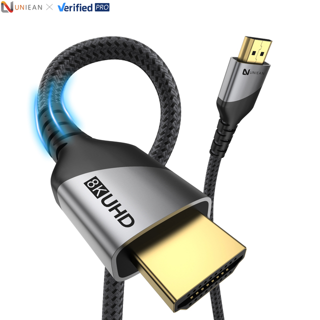 UNIEAN Wholesale UHD to UHD2.1 Cable 8K60Hz Video Cables Connector 48Gbps High Speed 4K Video Cable for Laptops Consoles to TVs