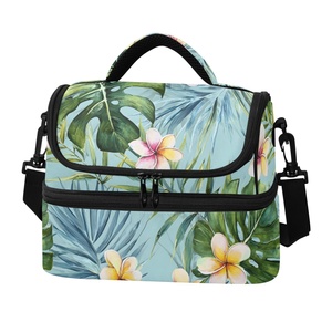 Customized Hawaiian Hau Floral New Portable <b>Lunch</b> <b>Bag</b> Food Thermal <b>Lunch</b> <b>Box</b> Food Delivery Insulated Cooler <b>Bag</b> for School Kid - Product Image 1