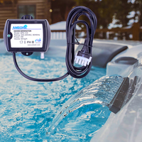 Kit de Ozonizador para Spa AMBOHR SPA-124, Salida Eficiente de 100 mg/h, Mini Máquina de Ozono con Válvula de Retención y Manguera de PVC para Baños de Agua Fría y Jacuzzis