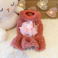 JXANRY Adorable robe d'hiver en coton pour petits chiens et chiots nouveau-nés mignon nœud papillon en peluche Cartoony motif du nouvel an