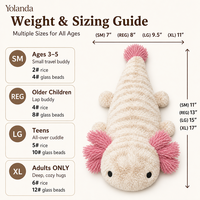 Peluche lestée personnalisée Yolanda, super douce, brodée, en forme de salamandre, avec fonction de chauffage au micro-ondes