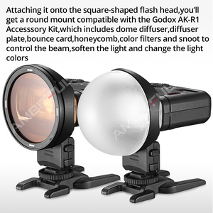 Adaptateur d'anneau de MF-CB Godox pour <span class=keywords><strong>flash</strong></span> <span class=keywords><strong>macro</strong></span> MF12 et MF12-K2 compatible avec AK-R1 emballé dans une boîte - Product Image 4