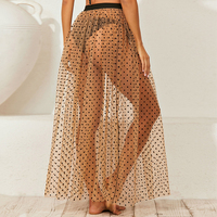 Zomer Pareo Strand Cover Up Tunieken Doorzien Lange Rokken, Badmode Badpak Baden Effen Vrouwen Pure Mesh Bikini Cover Up