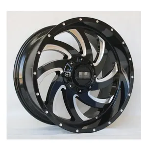 A0116 alloy aluminium wheel rims 20 inch aftermarket rims customized offroad 4x4 truck gloss black milled