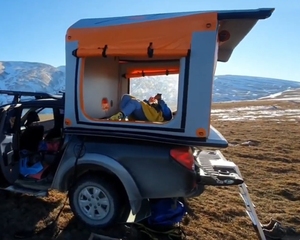 Roof Inflatable <b>Tent</b> Outdoor Camping Car Roof Top <b>Tent</b> Quick Open Inflatable Four-season Double Layer EJ-CZP Windproof Design Of - Product Image 6