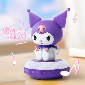 Haut-parleur Bluetooth Sanrio Kuromi, boîte à monnaie en forme de poupée de dessin animé, ornement de bureau portable, cadeau - Product Image 4