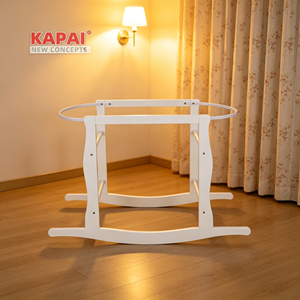 Soporte de <span class=keywords><strong>Cesta</strong></span> Moisés Curvo Kapai de Roca Sólida, Base Antideslizante y Estable para Siesta del Bebé en Casa - Product Image 1