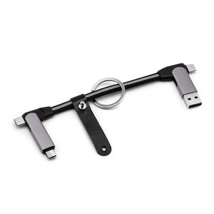 Gadget Usb promotionnel bon marché logo personnalisé <span class=keywords><strong>6</strong></span> en 1 porte-clés court Mini Type c câble de données de charge rapide pour ordinateurs et tous les téléphones - Product Image 3