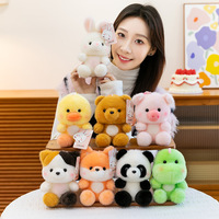 EZBABY Adorable Canard Bébé en Peluche Tricolore en Coton PP, Pendentif, Compagnon de Table, Jouet, Porte-clés de Sac, Unisexe, Tous Âges, 0-20cm