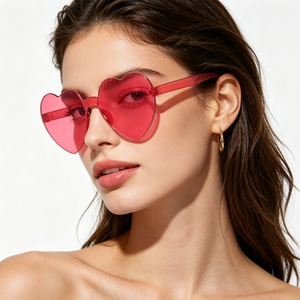 Gafas <span class=keywords><strong>de</strong></span> Sol Novedosas con Forma <span class=keywords><strong>de</strong></span> Corazón Rosa, sin Montura, para Fiestas <span class=keywords><strong>de</strong></span> Cumpleaños, Bodas, Despedidas <span class=keywords><strong>de</strong></span> <span class=keywords><strong>Soltera</strong></span>, Accesorios para Fotos - Product Image 2