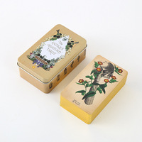 Jeu de cartes de tarot en feuille d'or de luxe Emballage en fer Cartes de tarot Oracle avec guide papier