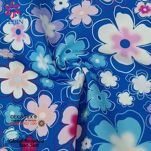 Tejido Textiles para el hogar Nylon Spandex Seda Satén <span class=keywords><strong>Polinesia</strong></span> Flores Plantas Tela impresa Tela elástica orgánica Ropa Coser chal - Product Image 1