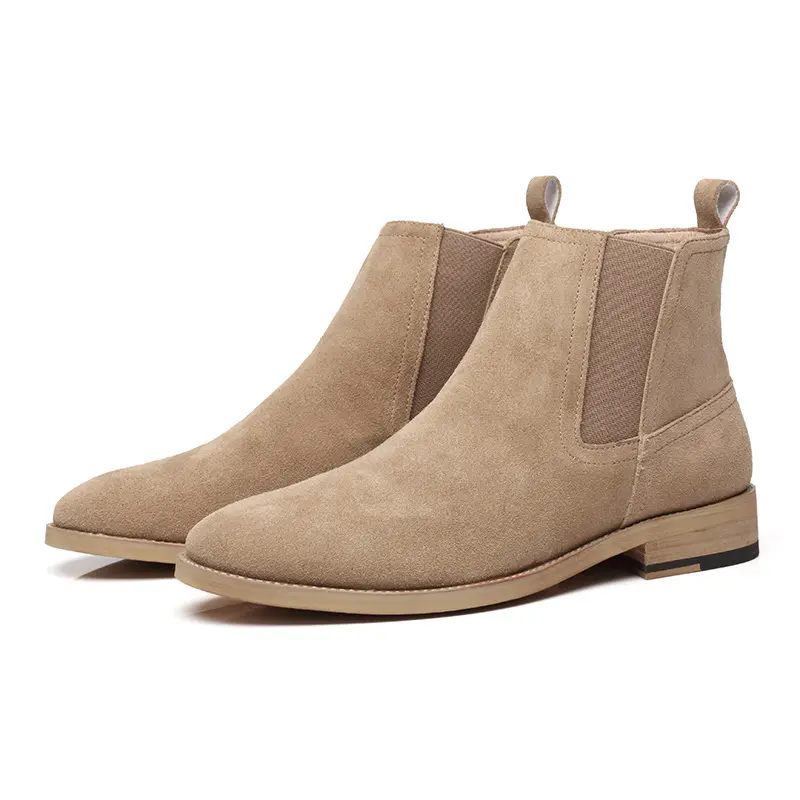 Woen's autumn and winter leather boots High top leather British frosted suede trend Martin boots