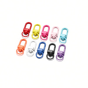 Lobster Clasp Spring Hook Metal Colorful Jewelry Bag <b>Accessory</b> 10Pcs Fashion DIY Craft <b>Key</b> <b>Ring</b> Chain Hook - Product Image 4