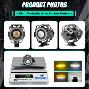 Motorcycle <span class=keywords><strong>LED</strong></span> motosiklet far melek gözler yardımcı sürüş lambası evrensel motosiklet sis lambası ek spot <span class=keywords><strong>LED</strong></span> far - Product Image 6