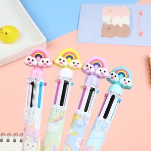 2023 mignon 6 couleurs stylos <span class=keywords><strong>arc</strong></span>-<span class=keywords><strong>en</strong></span>-<span class=keywords><strong>ciel</strong></span> nuage Multi couleur stylo pour écrire bureau fournitures scolaires papeterie - Product Image 4
