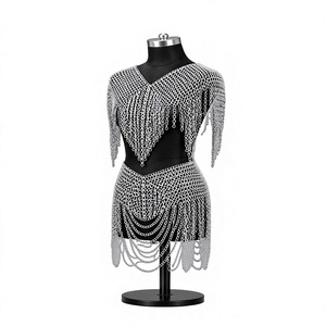 Women's Silver-Plated Riveted Steel Chainmail Armor with Modern Design by Calvin Handicraft - Product Image 1