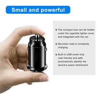 Pengisi Daya Mobil Mini A+C PD20W Pengisian Cepat Nirkabel PD USB-C QC3.0 Soket Pemantik Rokok Elektrik Tahan Api Earphone