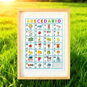 Abecedario, Tarjetas de Aprendizaje del Alfabeto en Español para la Escuela en Casa, Póster Educativo del Alfabeto, Tabla de Pared para Aprender <span class=keywords><strong>el</strong></span> Abecedario para Niños - Product Image 4