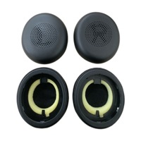 Coussinets d'oreille de remplacement avec tissu en maille respirante et mousse, coussinets doux pour Jabra Elite 45H / Evolve2 65 / Evolve 2 40MS