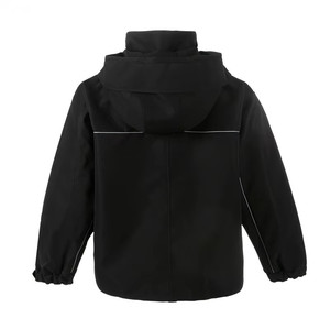 Quick Dry <b>Waterproof</b> Polyester Washed Formal <b>Parka</b> Hoodie Black <b>Waterproof</b> Lightweight <b>Jacket</b> - Product Image 4