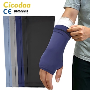 Manchon de protection élastique, respirant et lavable pour <span class=keywords><strong>bras</strong></span> et avant-<span class=keywords><strong>bras</strong></span>, sans doigts, pour pansement de poignet - Product Image 1