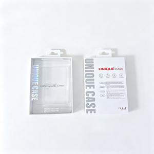 Boîte d'emballage personnalisée unique en PET transparent avec fenêtre pour étui de téléphone pliable, boîte de vente au détail avec trou de suspension - Product Image 2
