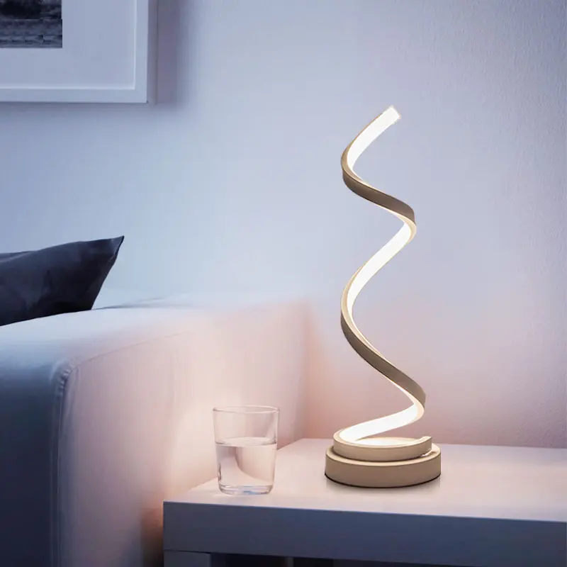 China Supplier Best Price Nordic Style White Gold Light Source 24w Modern Bed Side Led Table Lamp