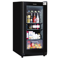 Réfrigérateur-congélateur portable de bar, mini-réfrigérateur à porte vitrée simple, 108 L, petite taille, 108 L, température unique, pour la vente, portable