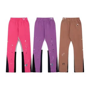 <span class=keywords><strong>Pantaloni</strong></span> da Uomo Vintage con Effetto Schizzi di Vernice, Stile Streetwear Americano, <span class=keywords><strong>Pantaloni</strong></span> Sportivi a Zampa d'Elefante Hip Hop - Product Image 5