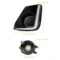 Accesorio para Auto Directo de Fábrica, Lámpara Antiniebla LED Delantera, Luz de Circulación Diurna DRL para Toyota Corolla 2011 2012 2013