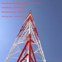 Torre de Acero Angular de 3 Patas de 45 m con Tecnología Profesional para Cobertura de Red GSM Rural