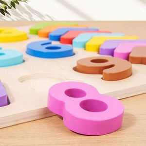 Kids 3 4 5 6 Years Old Boys Girls Brain Teaser <b>Puzzle</b> Logic Training Wooden <b>Puzzles</b> Shape Color Matching Board Games - Product Image 6