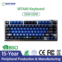 [Claviers OEM 75%] Clavier mécanique de jeu personnalisé en aluminium CNC 8Khz Haute précision Haute qualité avec certification CE/FCC/EU