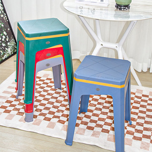 Tabouret en plastique Hengfeng 365x365x465mm empilable pour la maison et l'extérieur, design scandinave, style moderne - Product Image 1