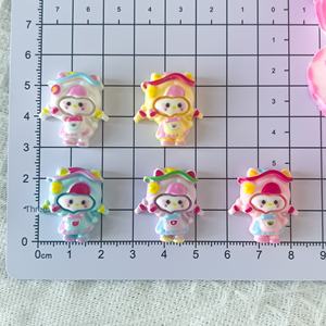 Cute Cartoon KT <strong>Cat</strong> Girl Eco-Friendly Resin Accessories DIY Cream Glue Phone Case Hairpin Keychain Shoe Buckle Accessory Batch - Product Image 2