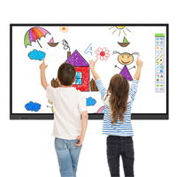 Tableau blanc intelligent 55 ''65'' 75 "86" écran tactile multi-doigts écran LCD intelligent salle de réunion électronique numérique interactif