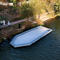 Plateforme de ponton gonflable pour yacht - Système de stockage de bateaux en PVC à levage pneumatique, solution d'accostage maritime pour le stockage saisonnier et l'entretien