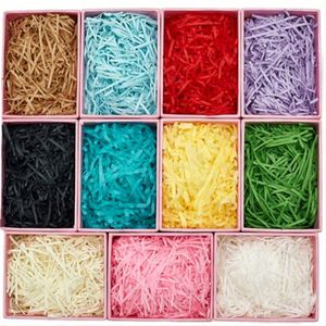 Décorations de fête modernes - Remplissage en papier déchiqueté coloré pour boîtes cadeaux et décoration murale - Product Image 1