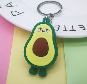 Avocado Custom Made PVC 3D Fruit Keychain for Car Pendants Promotional Gifts - Product Image 3