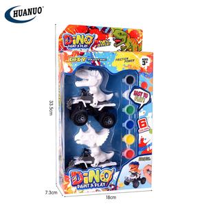 Fai da te pittura e gioca Dino Cars For Kids Coloring Dinosaur Crafts Pull Back Toys Set Kit da <span class=keywords><strong>disegno</strong></span> educativo - Product Image 5