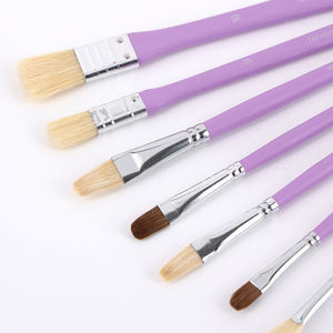 <span class=keywords><strong>Pinceau</strong></span> éventail en nylon à manche plat en bois LUOYA pour la peinture à l'huile et à l'acrylique - Product Image 4