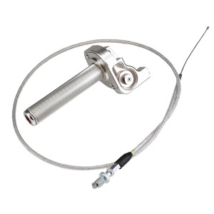 Poignée d'accélérateur réglable en aluminium CNC, poignée antidérapante, poignée torsadée avec câble tressé, <span class=keywords><strong>accessoire</strong></span> universel pour la modification de moto - Product Image 4