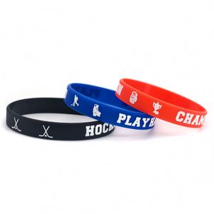 Bracelet en silicone sportif pour le hockey et le basketball, idéal pour les événements de compétition, les fêtes d'équipe et les promotions. - Product Image 6