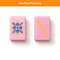 Tuiles en acrylique rose de la ligne Candy Pop Mahjong avec motif en relief, ensemble de 166 pièces, personnalisable, prêt pour l'OEM
