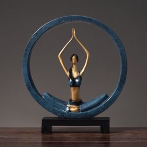 Figura de Resina de Mujer Bailando Yoga, Diseño Minimalista, Decoración para el Hogar, para Dormitorio, Sala de Estar, Entrada, Regalos de Cumpleaños/Boda - Product Image 1